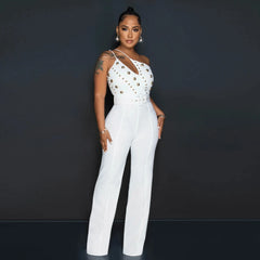 Backless One Shoulder Jumpsuit