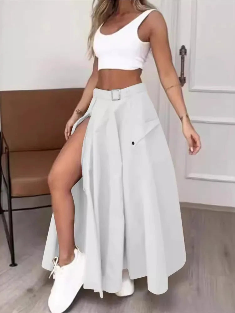 High Slit Maxi Skirt