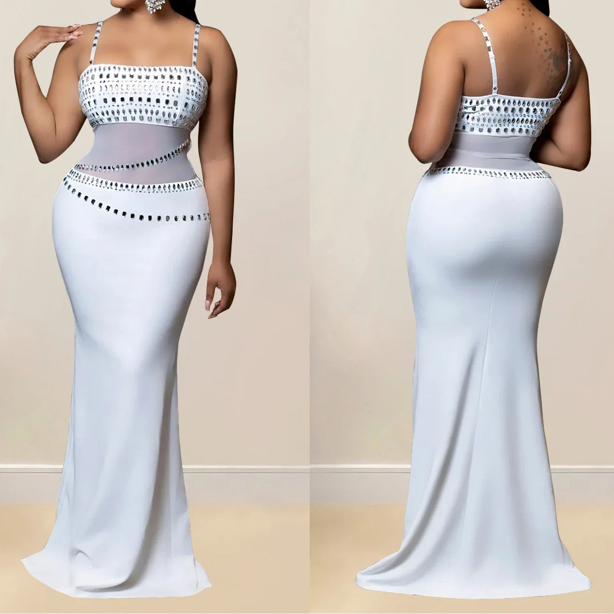 Rhinestone Elegant Dress For Wedding Party, Cocktail