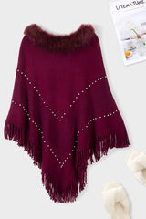 Fur cape shawl scarf set