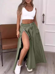 High Slit Maxi Skirt