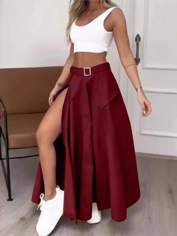 High Slit Maxi Skirt