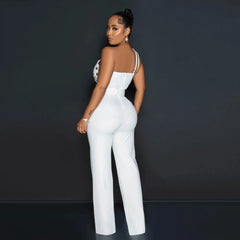 Backless One Shoulder Jumpsuit