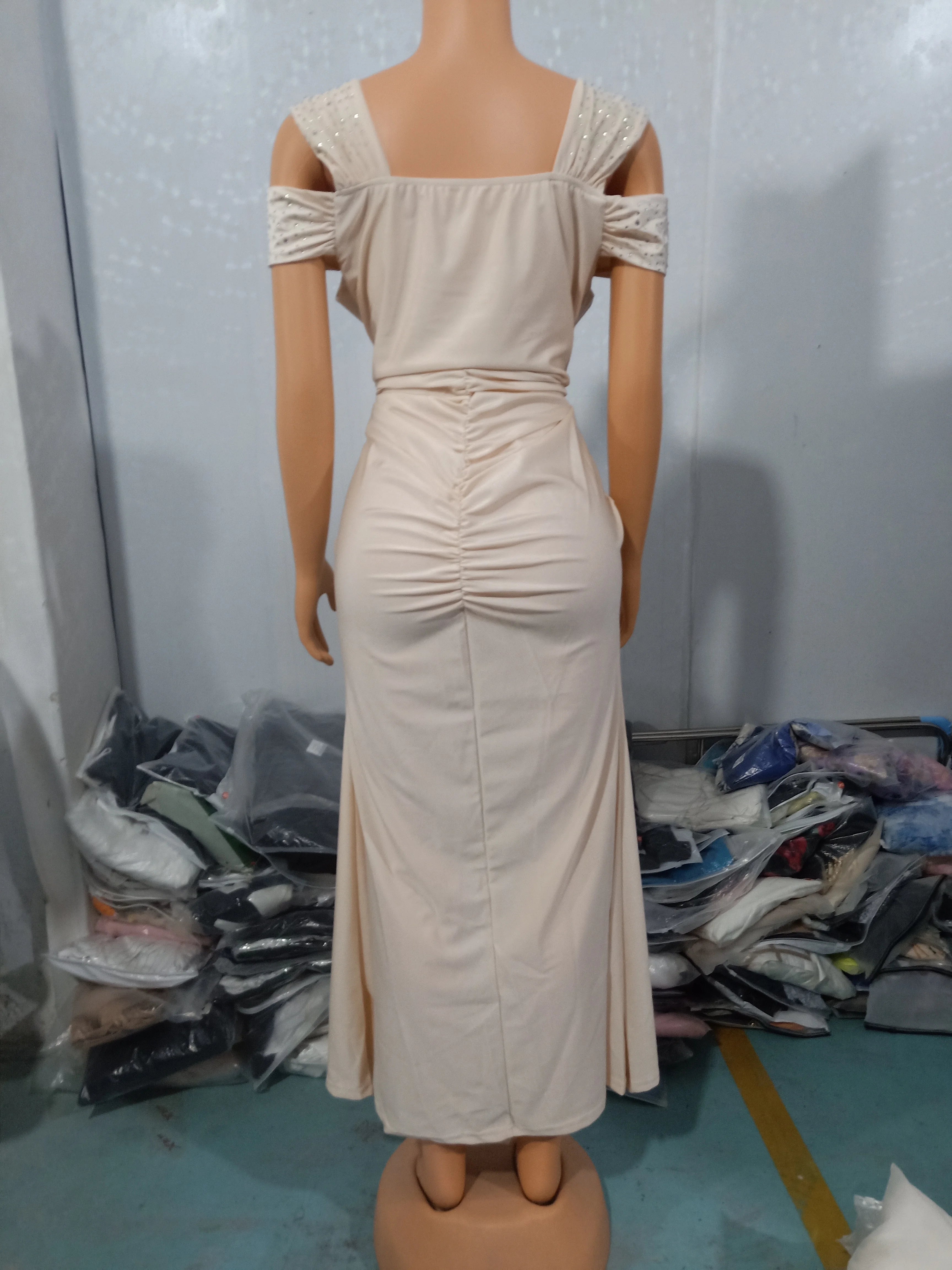 Slit Ruched Party Dress