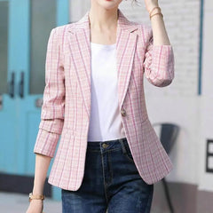 Plaid Print Blazer