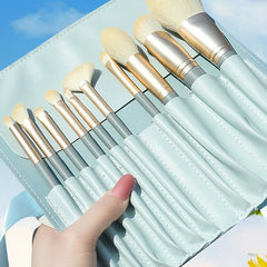 10 Blue Bridge Pattern Foundation Brush, Eyeshadow Brush, Makeup Brush Set.