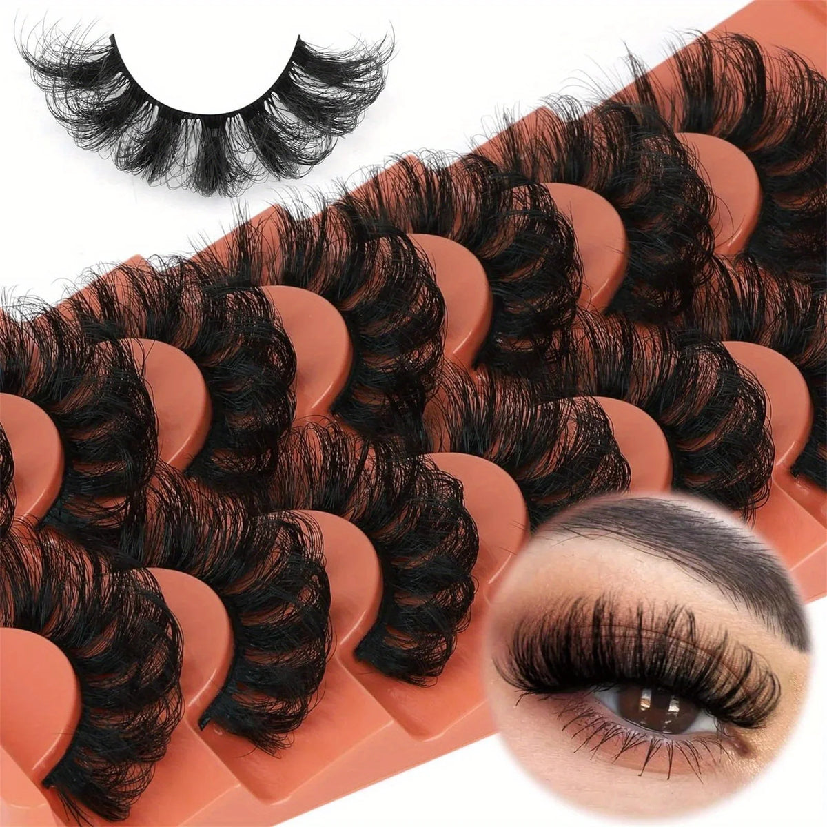 3Boxes(21Pairs) Fluffy False Eyelashes