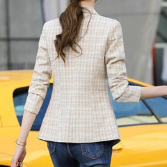 Plaid Print Blazer