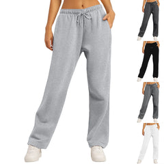 Women's Winter Sweatpants Solid Color Casual Pants Women's Fleece Sweatpants Wide Leg Straight Pants Pants for Women Pants 2024